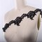 1 Yard Sophisticated Black Beaded Sheer Lace Chiffon Trim 3 Inch